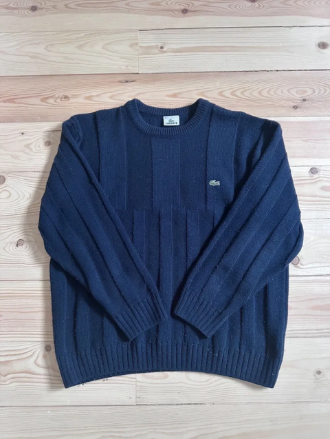 Navy wool knit sweater
